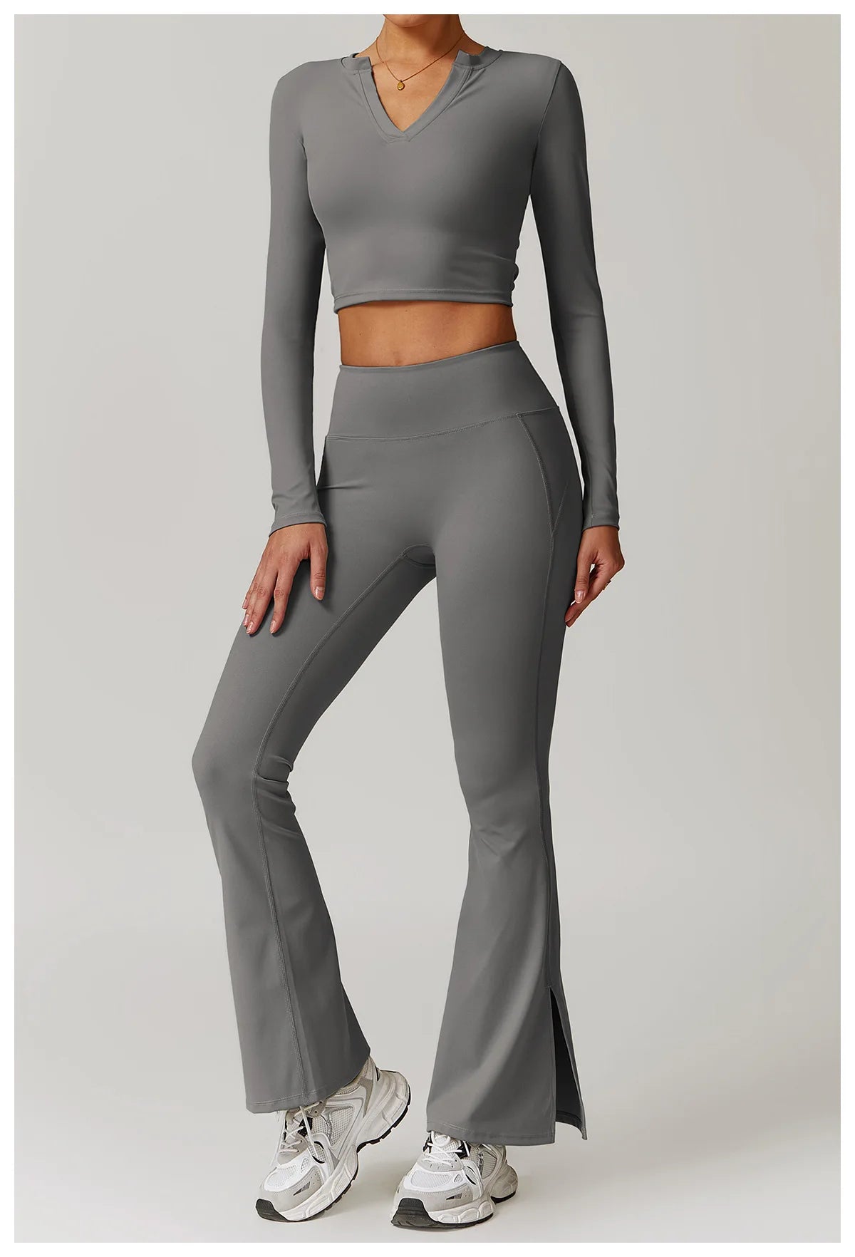 Flow Flared Leggings V-Neck Set