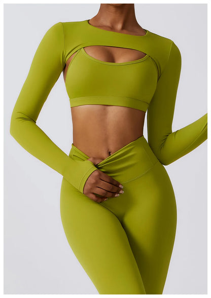 Essence Three Piece Long Sleeve + Bra Set