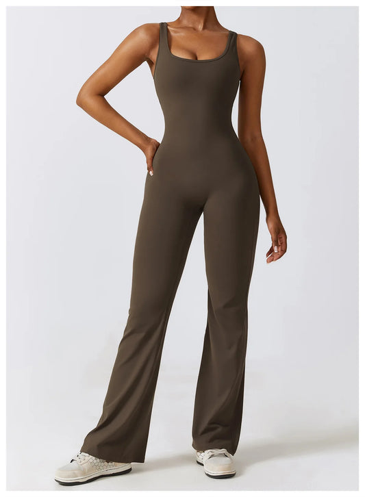 Elysian Flared Leggings One Piece Jumpsuit Set