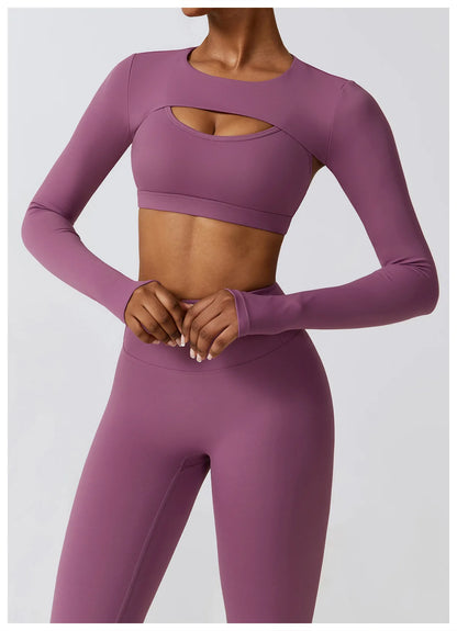 Essence Three Piece Long Sleeve + Bra Set