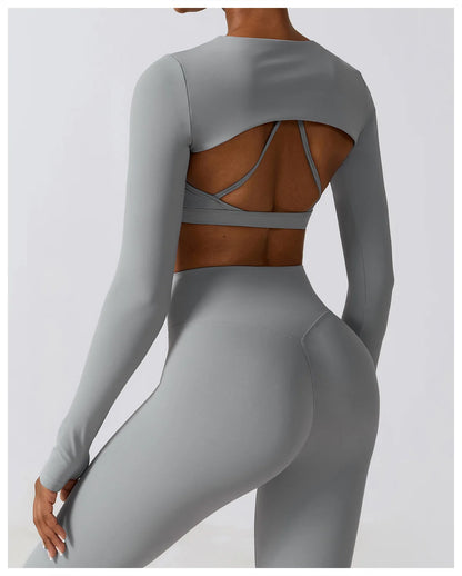 Essence Three Piece Long Sleeve + Bra Set