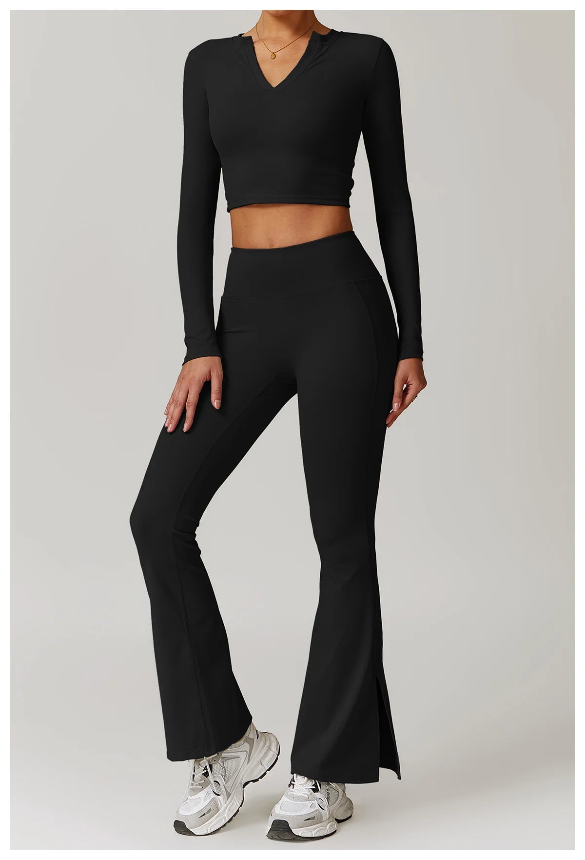 Flow Flared Leggings V-Neck Set